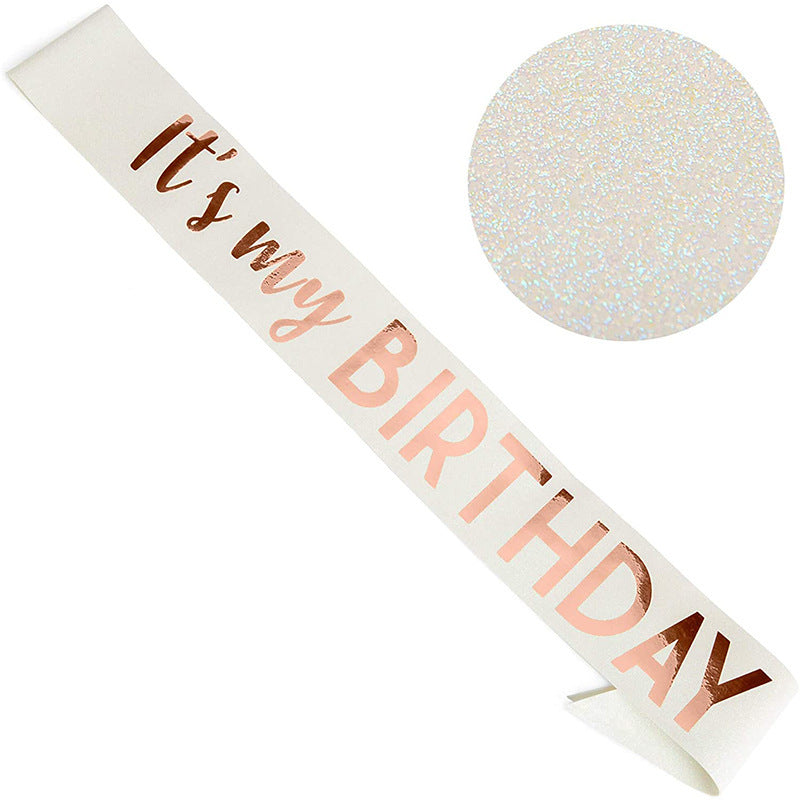Etiquette Belt Crown Set Party Birthday Strap