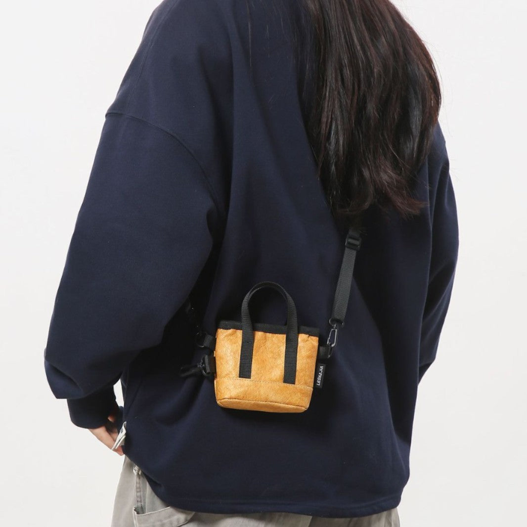 Unisex Tyvek Mini Tote Bag with Earphone Coin Pouch