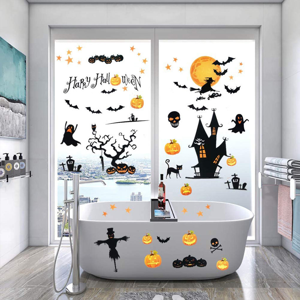 Halloween Bat Pumpkin Creative Decoration Stickers