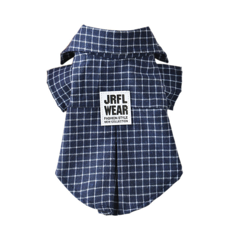 Plaid Cat Shirt Pet Dog Dress