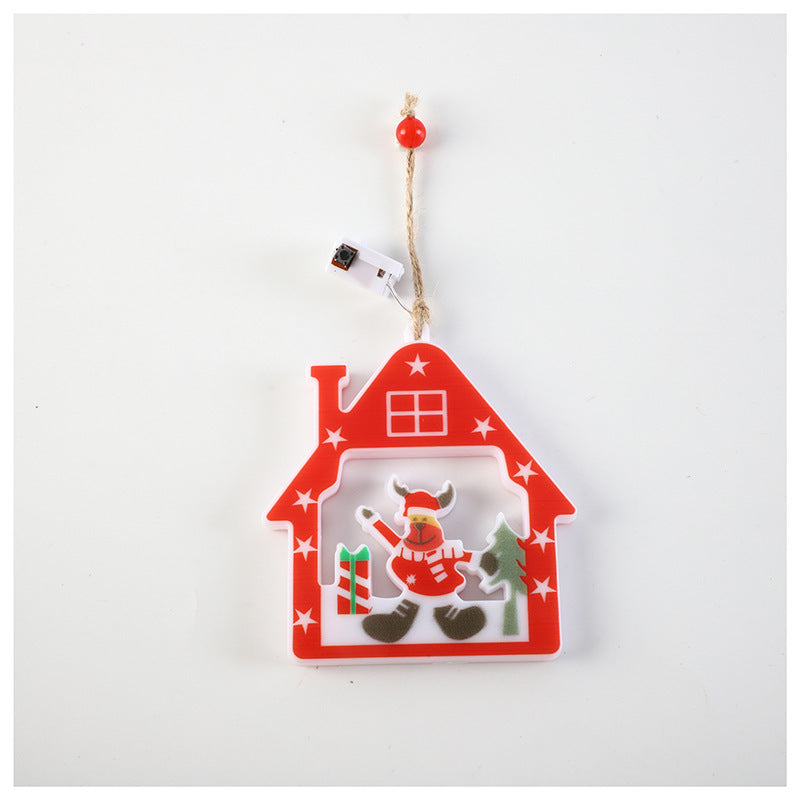 LED Snowman Lantern Christmas Tree Pendant Scene Decorative Ornaments