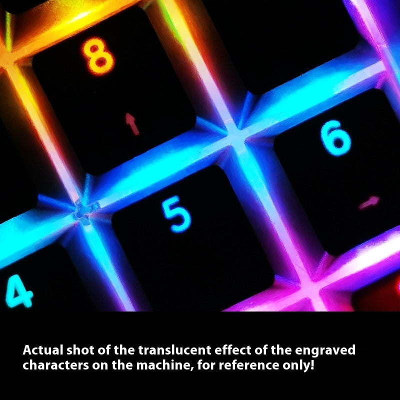 Polar Day Gradient Engraved Luminous Machinery Key Cap