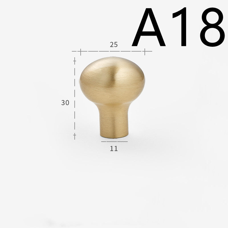 Pure Copper Cabinet Door Handle Golden Light Luxury Brass Handle