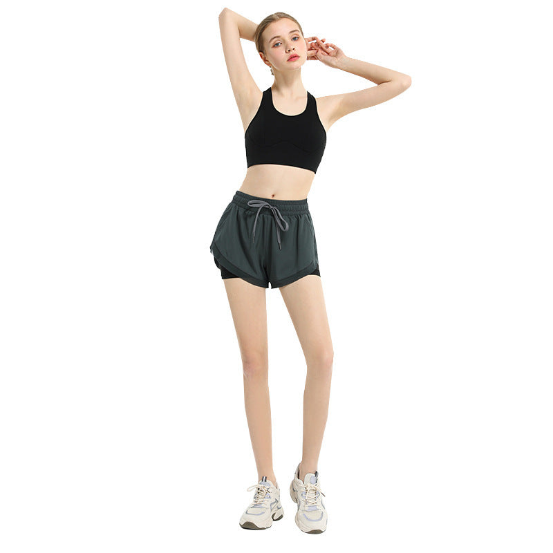 Women’s Yoga/Running Shorts – Stretch Slim-Fit Fitness Shorts, High-Waist