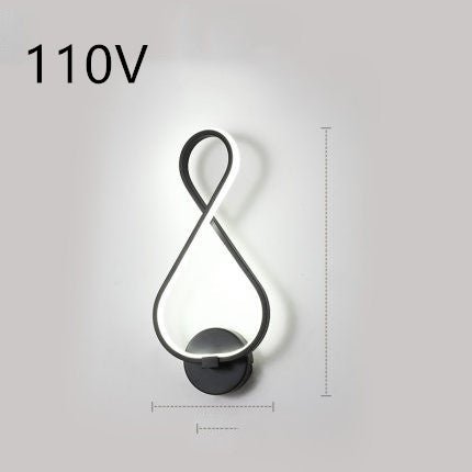 Silicone Shade LED Bedside Wall Lamp Button Switch