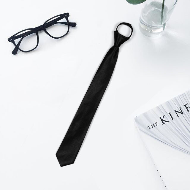 Men’s Business Narrow Zip Tie – Formal Shirt Accessory
