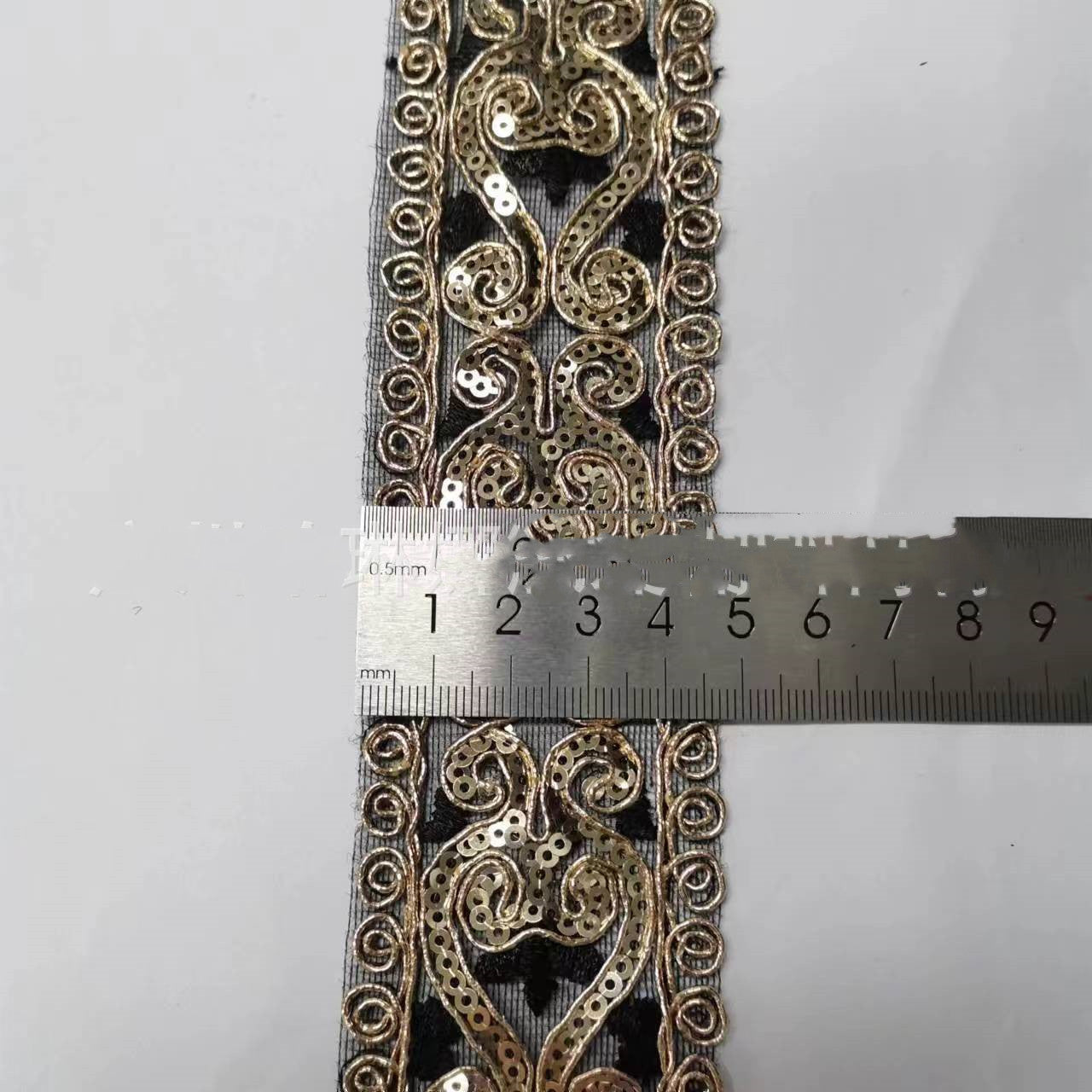 New Ethnic Ribbon Bar Code Embroidery Lace Sequins – Sewing, Crafting, and DIY Accessories