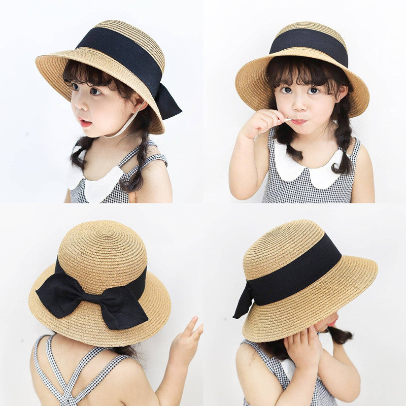 Spring And Summer Girls' Big Brim Beach Sunshade Hat