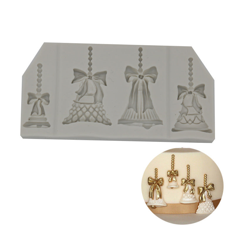 DIY Baking Jingling Bell Silicone Mold Festive Bell Cake Decoration Bell Epoxy Jewelry Decoration Clay