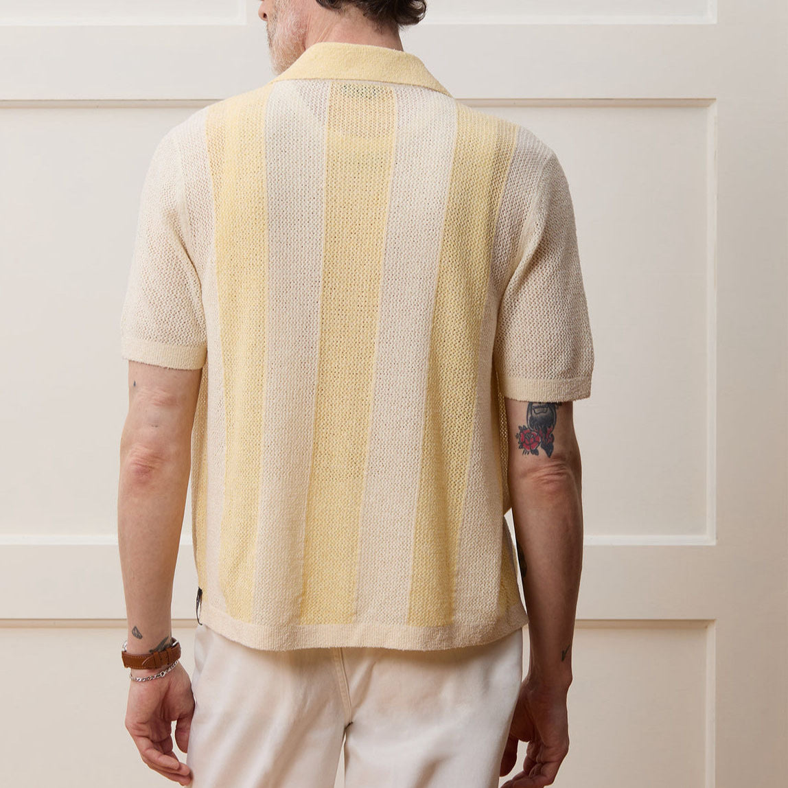 Hollow-out Short-sleeved Sweater Casual Polo Shirt
