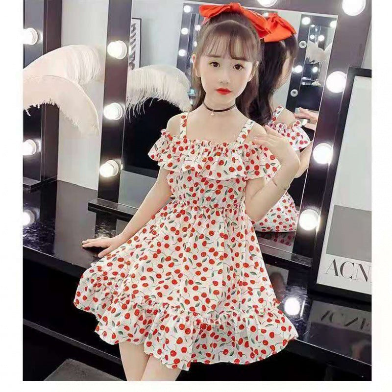 Girls Floral Cotton Aline Skirt Regular Fit Princess Summer
