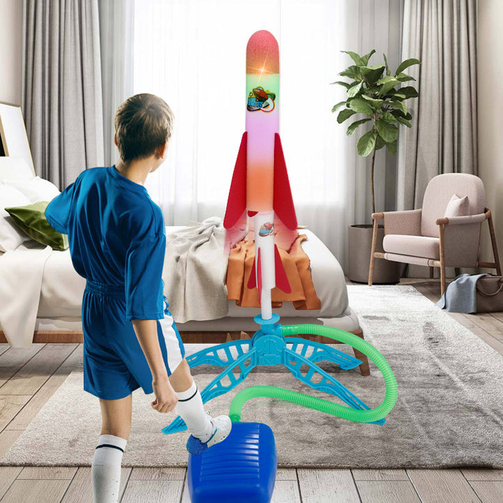 Street Stall Hot Product Outdoor EVA Foam Cotton Foot Rocket Launcher Toy Child Interaction Safety Sports Toys