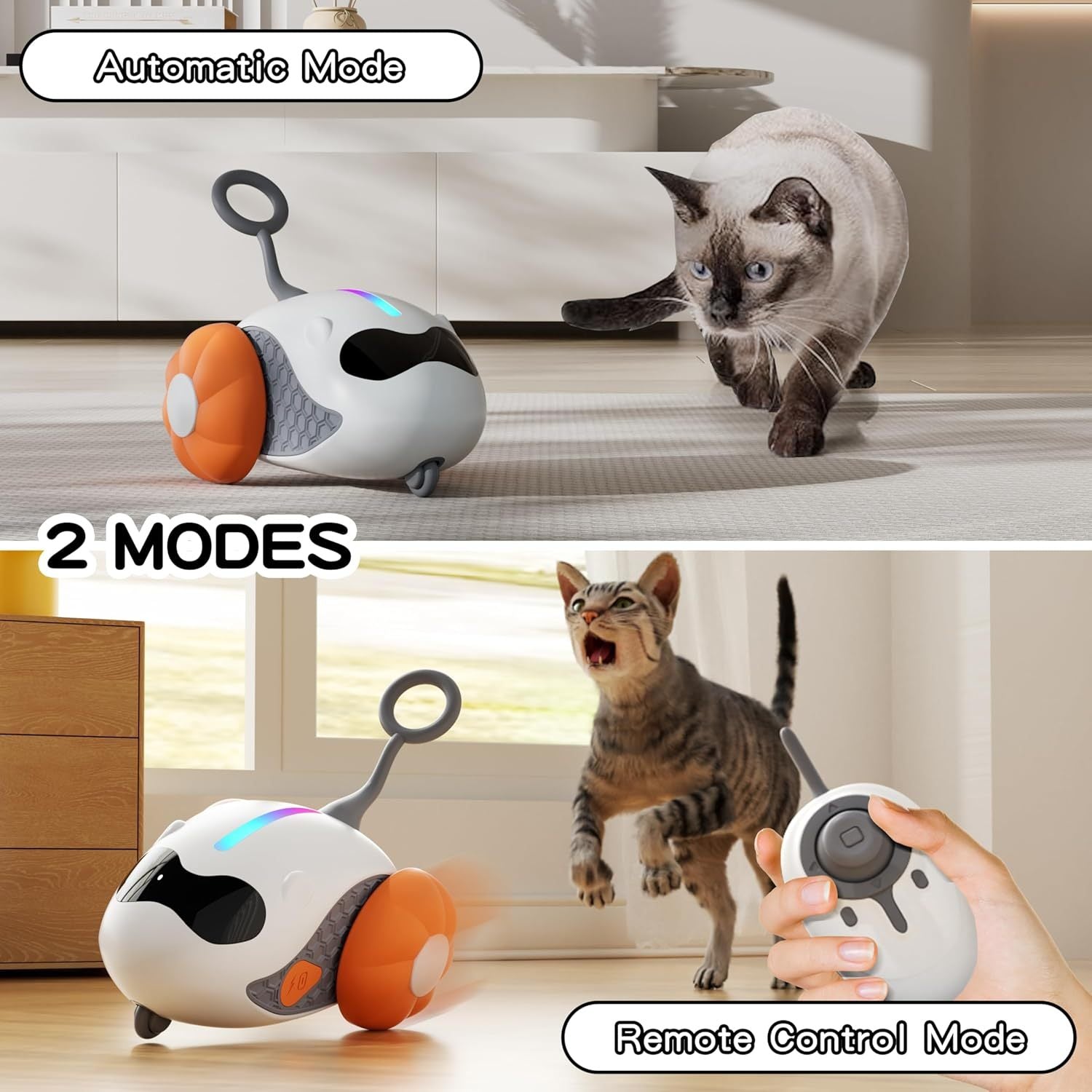 Smart Rechargeable Remote-Controlled Interactive Cat Toy