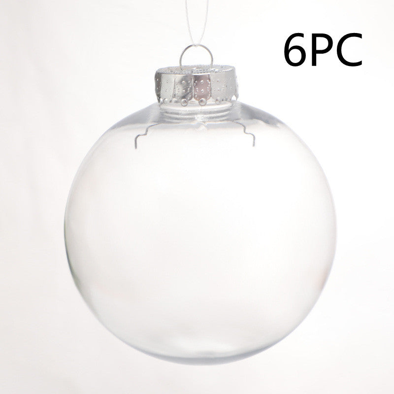 Transparent Plastic Christmas Balls With Hat Arcade Party Decoration