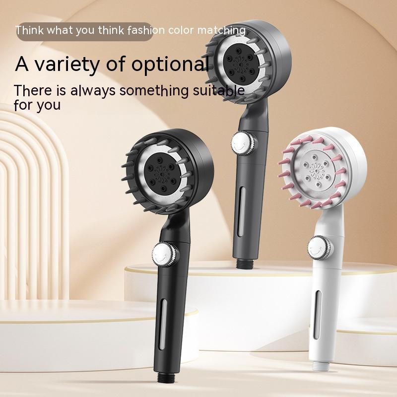 Skin Beautifying Handheld Shower with Filter Booster – Red Spray Nozzle