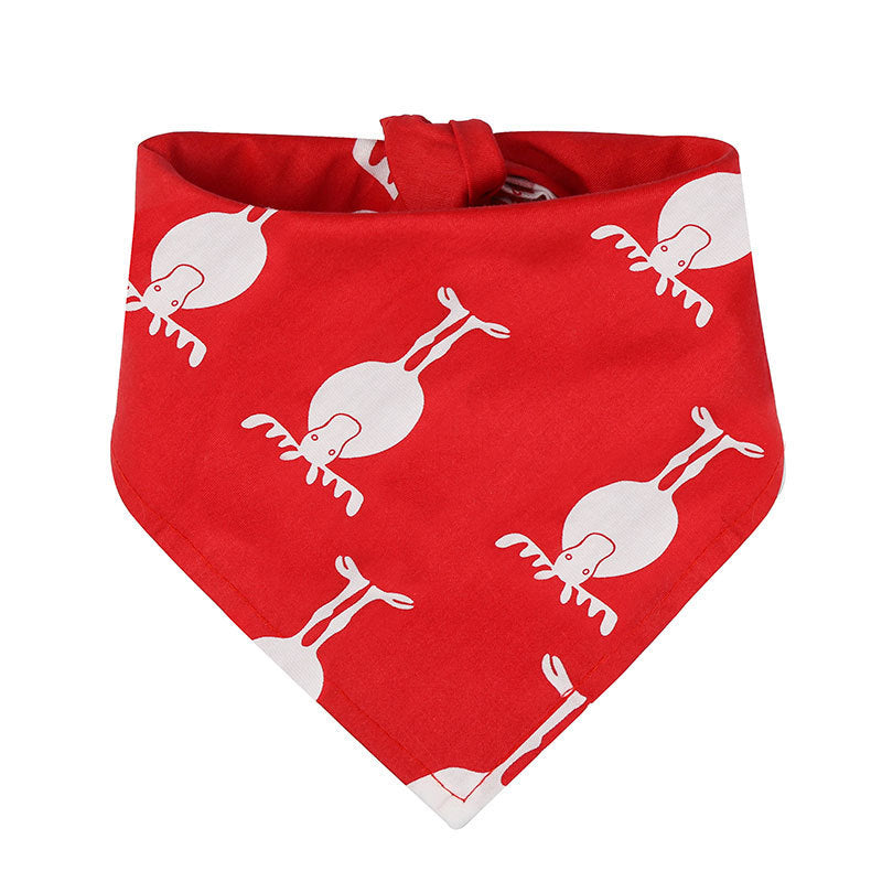 Pet Supplies Dogs Cats Christmas Cotton Printed Pet Dress Triangle Scarf