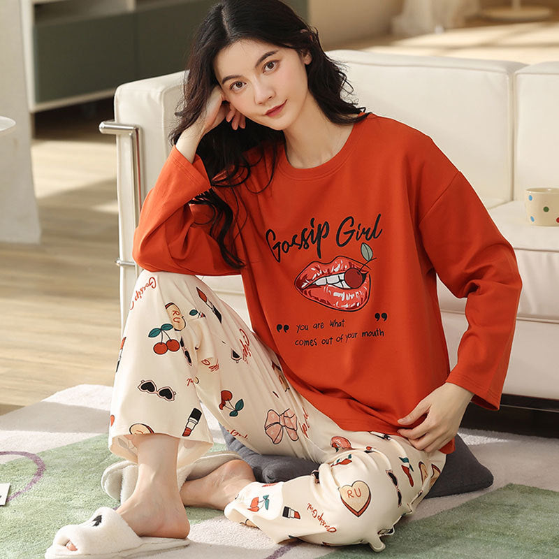 Women's All Cotton Summer Homewear Suit Two Piece Set