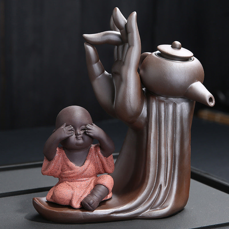 Ebony Ceremony Utensils Purple Sand Tea Set