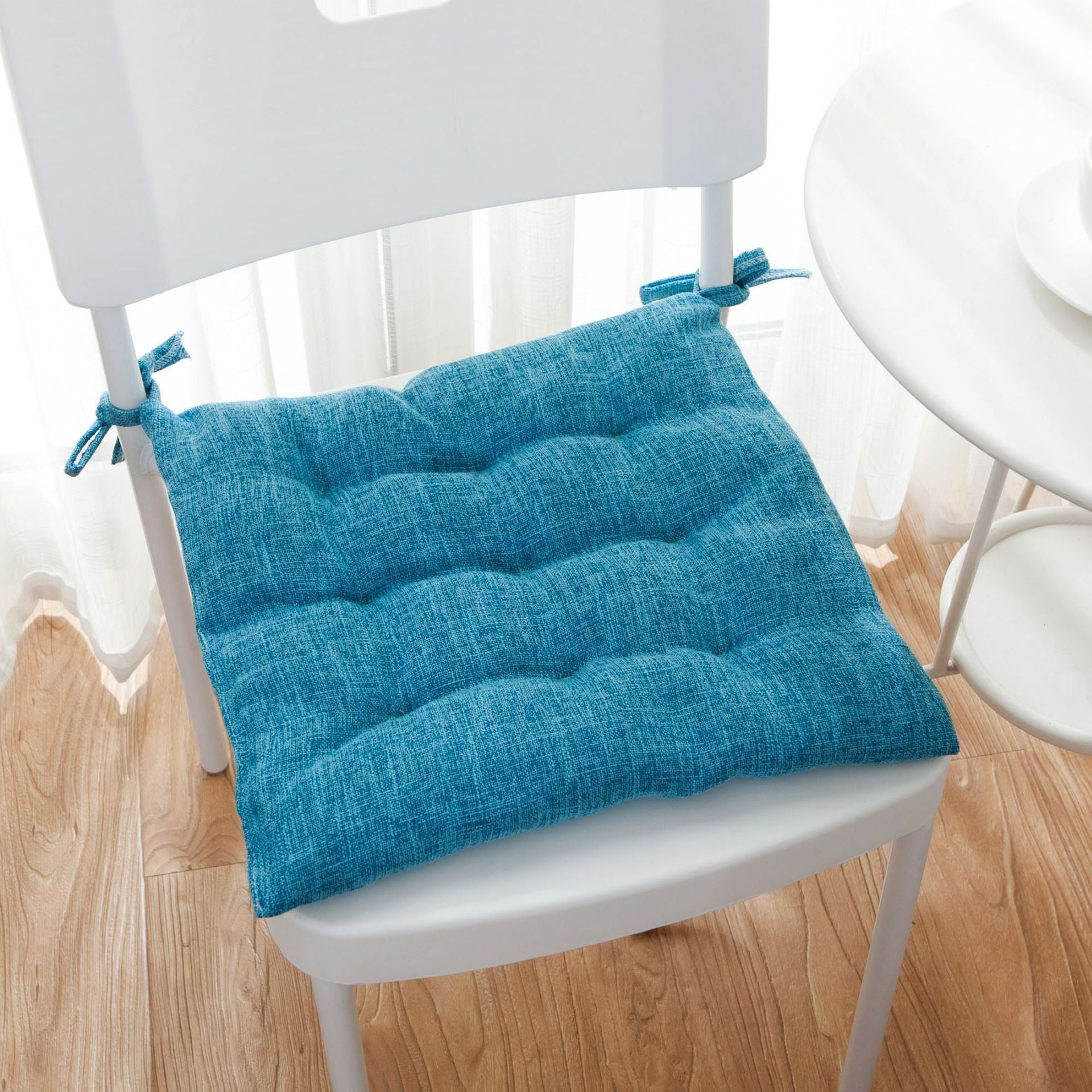 Simple Nordic Solid Color Linen Thickened Seat Cushion