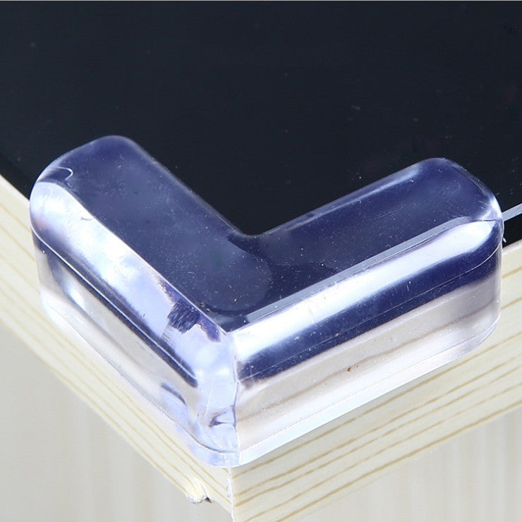 Children's Transparent Anti-collision Corner Coffee Table With Side Glass