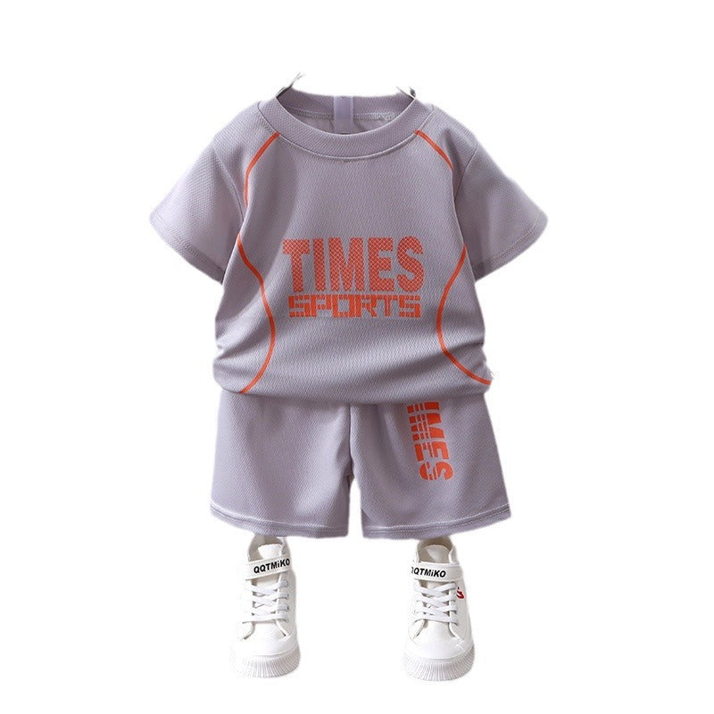 Boys Quick Dry Basketball Uniform Set Regular Fit Polyester