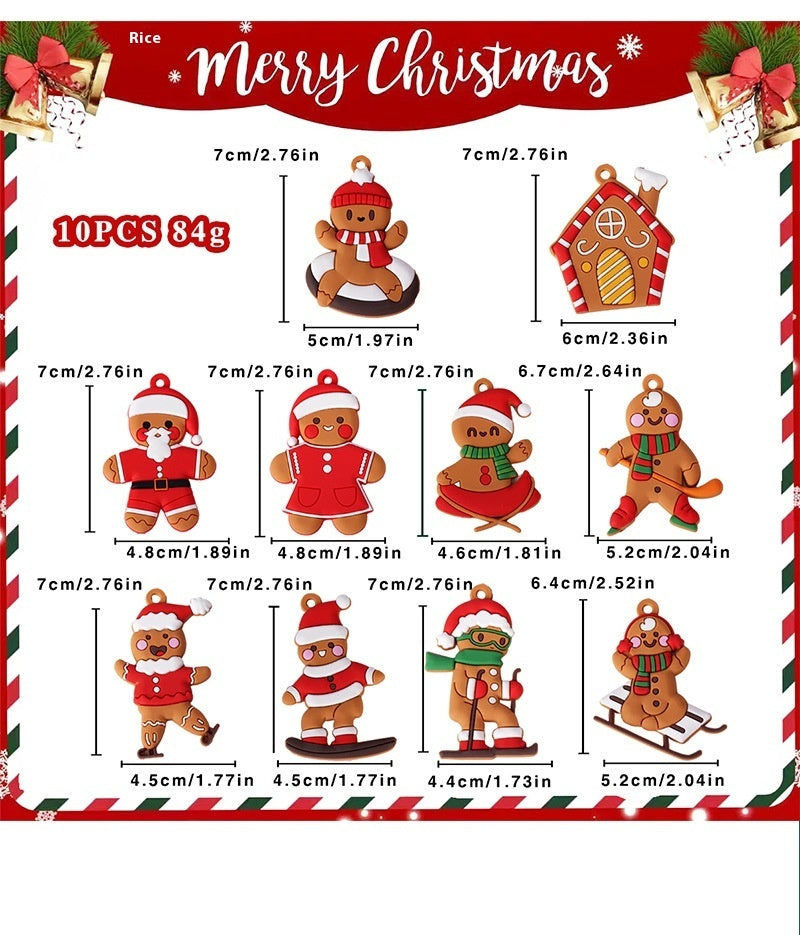 Soft Rubber Christmas Tree Ornament Pendant