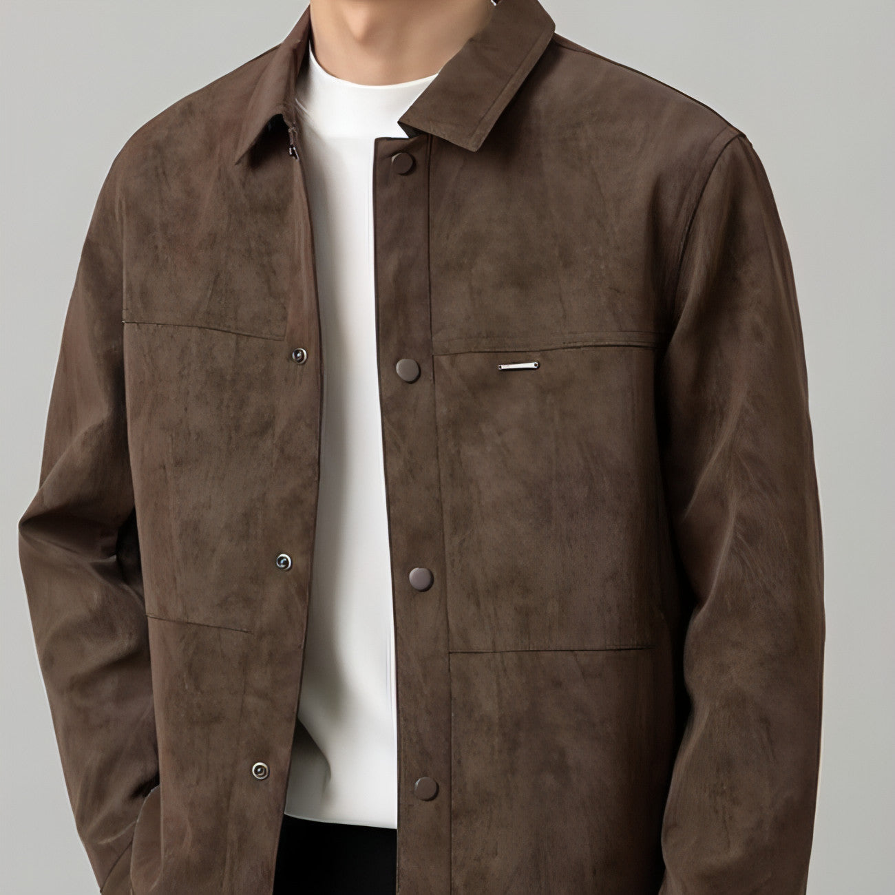 Lightly Mature na Maikling Jacket Para sa Mga Lalaki 