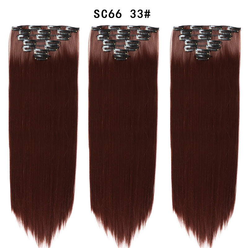 16 Card Seven-piece Hairpiece Clip Wig Beauty Chemical Fiber Wig Set Hair Extension