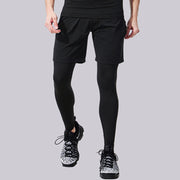 Men’s Black Compression Pants – Elastic Quick-Dry Sports Leggings