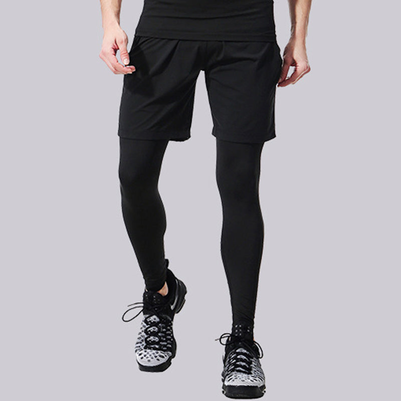 Men’s Black Compression Pants – Elastic Quick-Dry Sports Leggings
