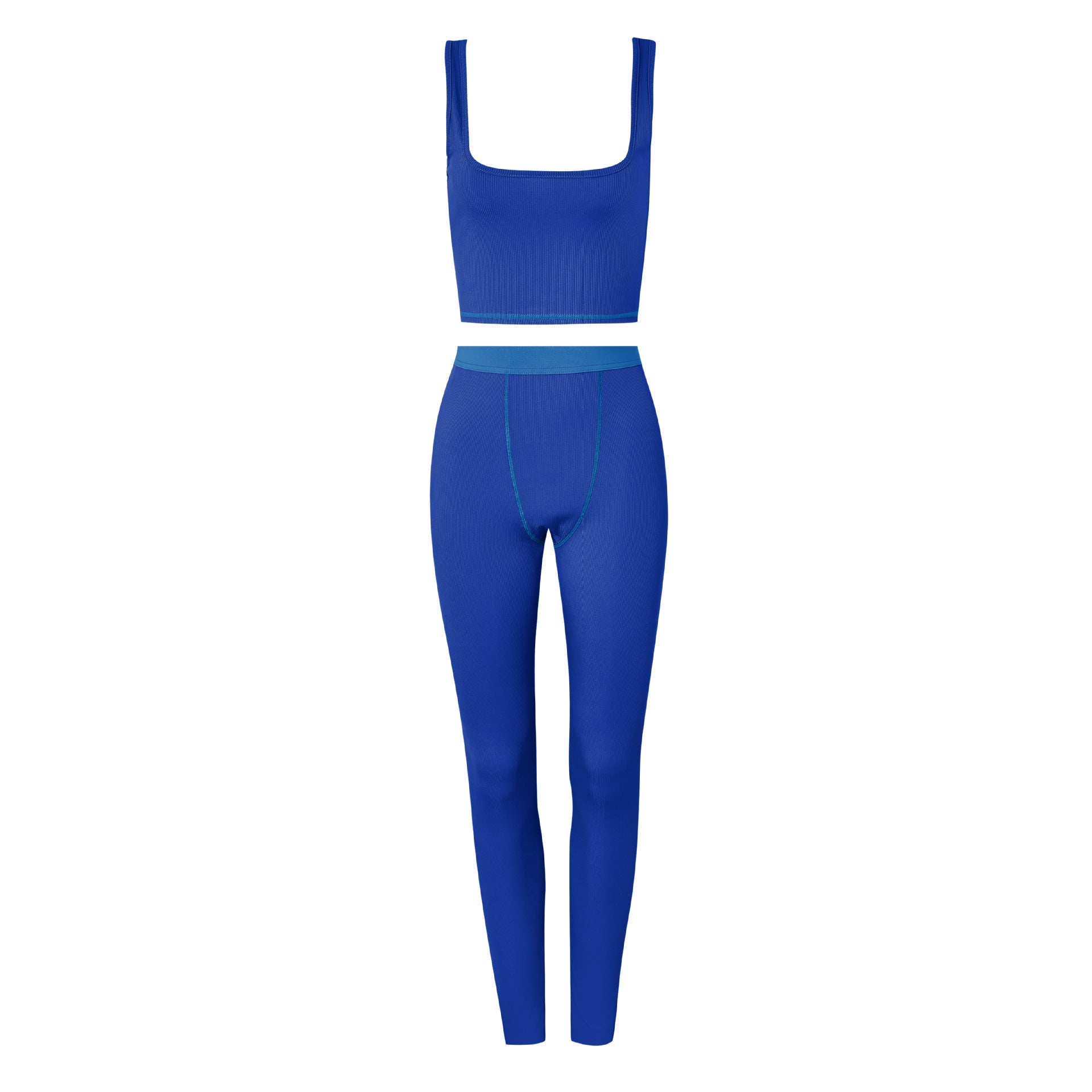 Women’s Seamless Tank Top and High-Waist Leggings 2-Piece Set