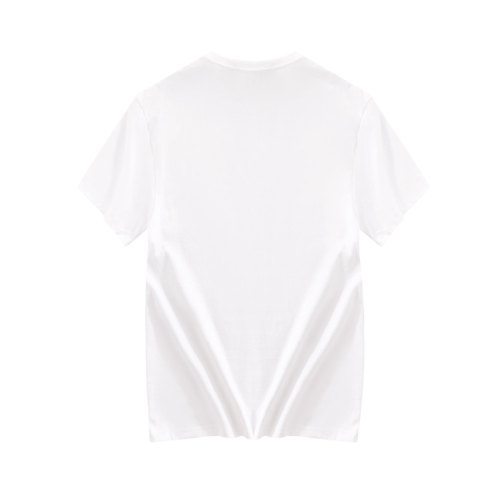 Plus Size Short-sleeved T-shirt Men's Round Neck Solid Color