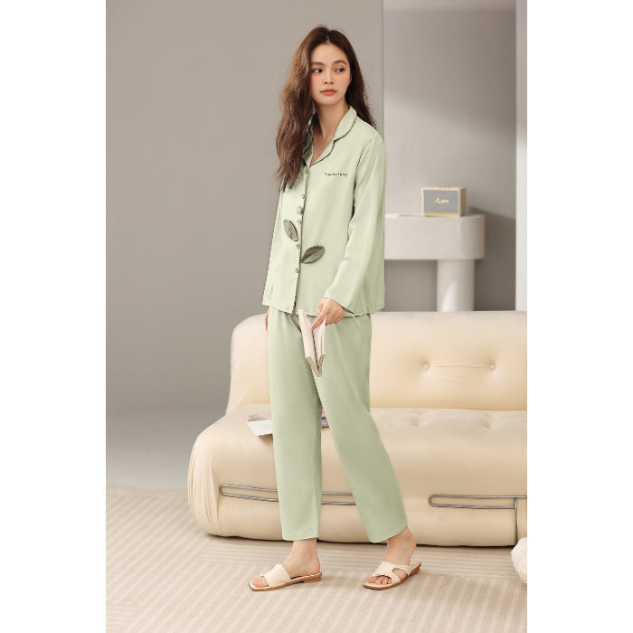 Women's Long-sleeved Cardigan Pajamas Home Wear