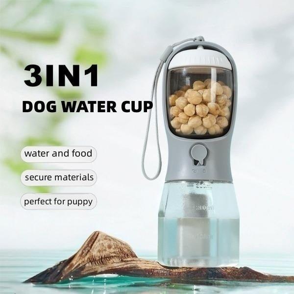 Dog Water Cup Drinking Food Garbage Bag Three-In-One Portable