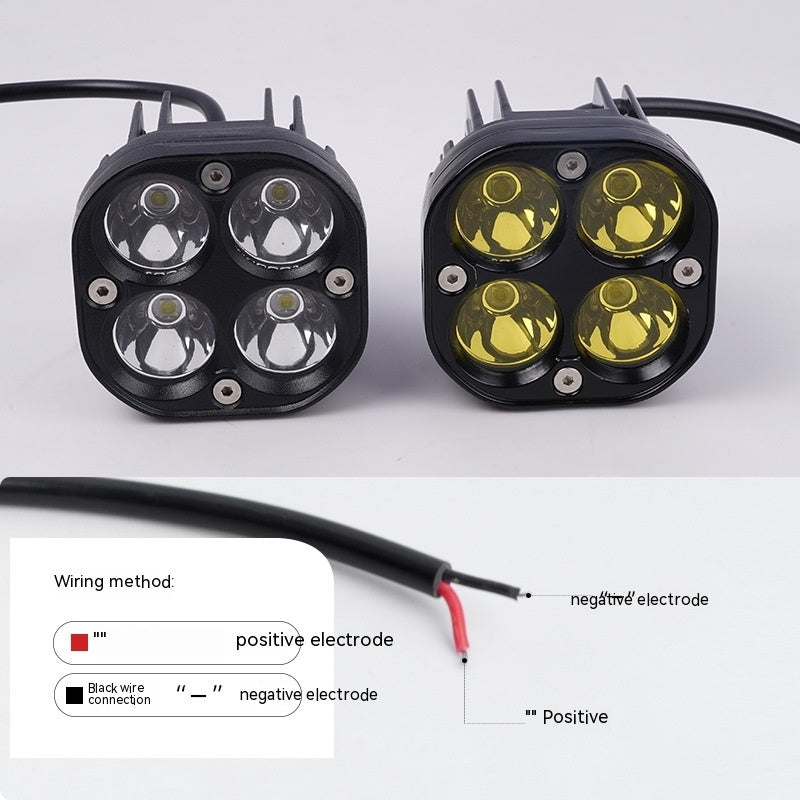 Motorcycle Car Modification Four-eye Headlight