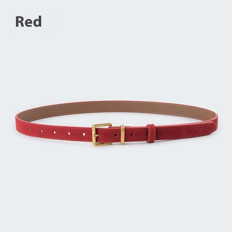 Suede Cowhide Retro Belt