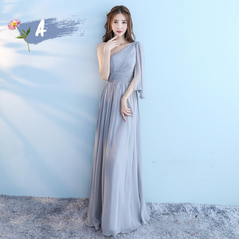 Sleeveless Deep V-Neck Bridesmaid Dress