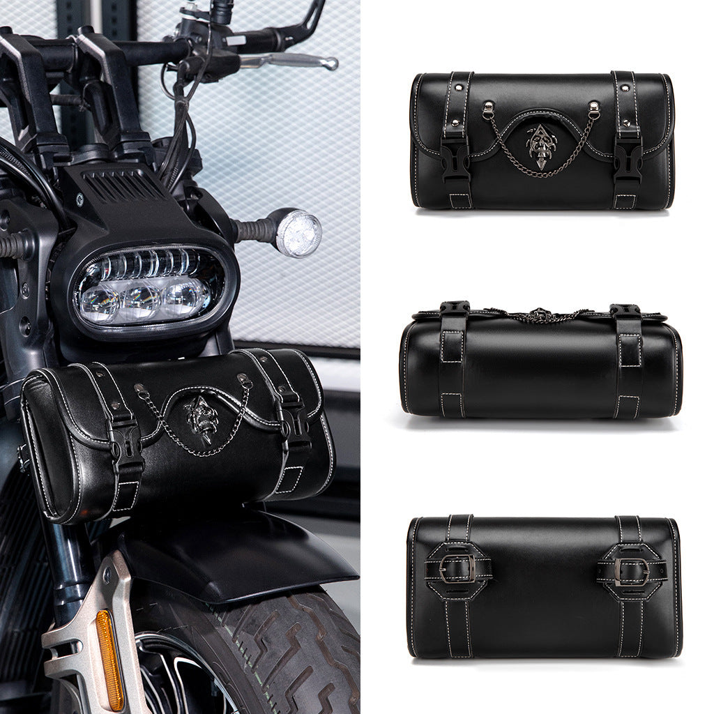 Unisex Punk Retro PU Motorcycle Pannier Bag Saddle Pro