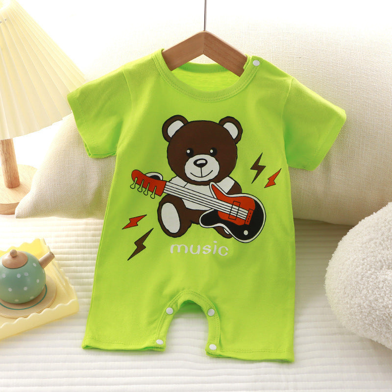 Cute Cartoon Print Onesies Newborn High Quality Fabric