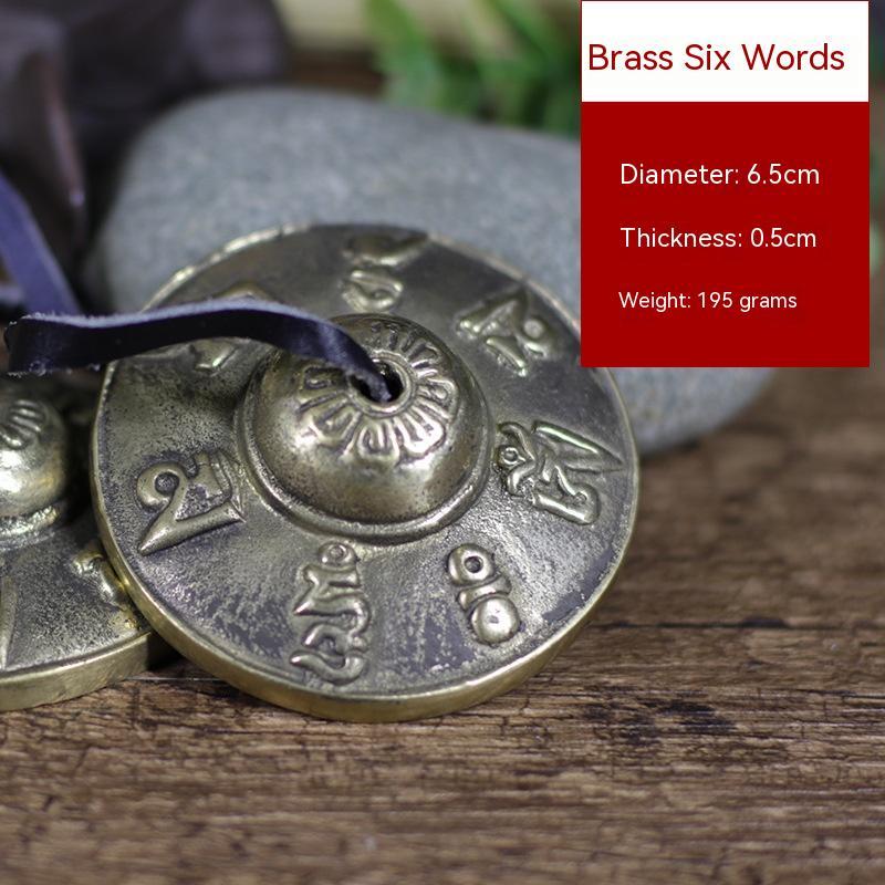 Nepal Percussion Instrument Tibetan Pure Copper Clip Bell Handmade Clip Bell Cymbals