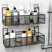 No-Drill Wall-Mounted Bathroom Shelf – Shower Shampoo Organizer & Toilet Accessories