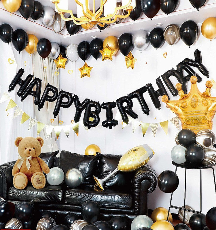 Scene Layout Aluminum Film Balloon Set Children's Birthday Theme Background Wall