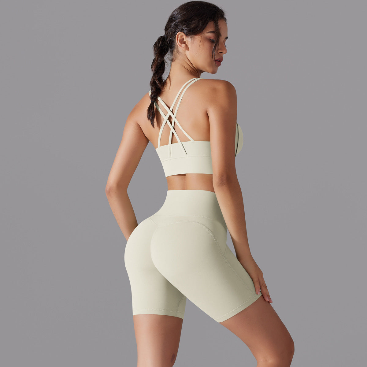 Beauty Back Cross Sports Underwear Fitness Yoga Wear Suit