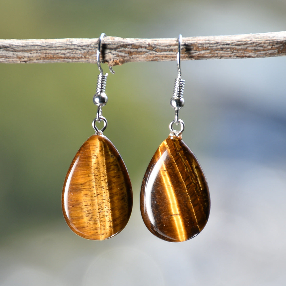 New Chinese Style Ornament Water Drop Natural Stone Earrings