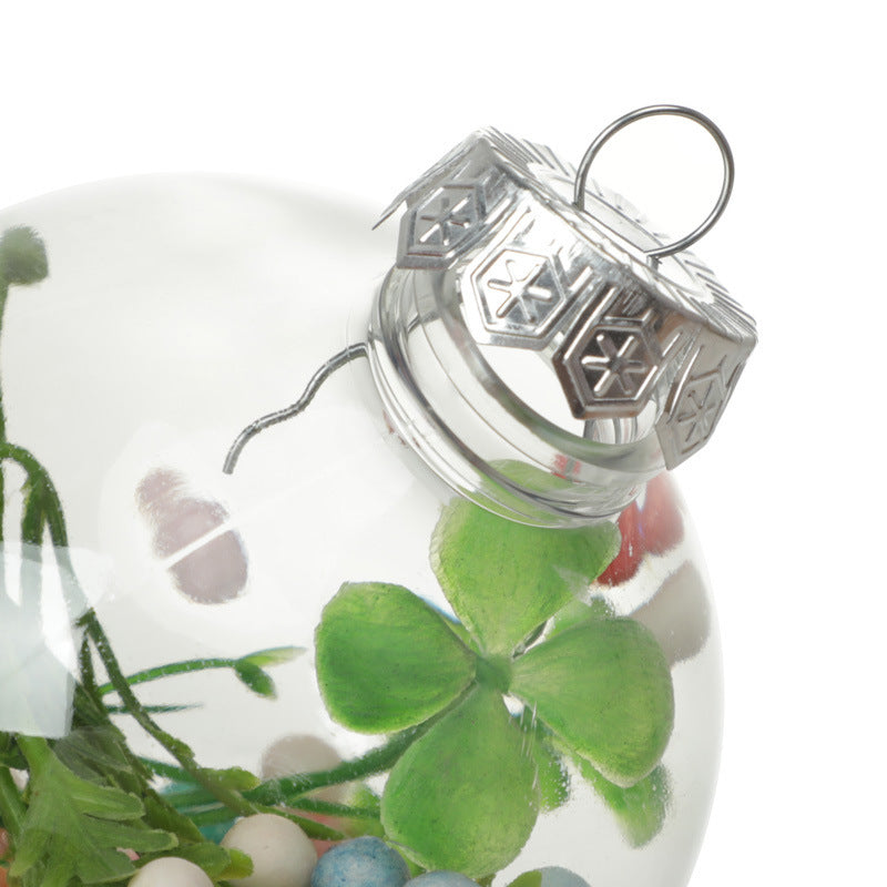 Transparent Plastic Christmas Balls With Hat Arcade Party Decoration