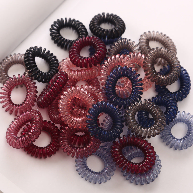 Transparent Phone Line Hair Ring Small Size Cute High Elastic Thin Hair Rope