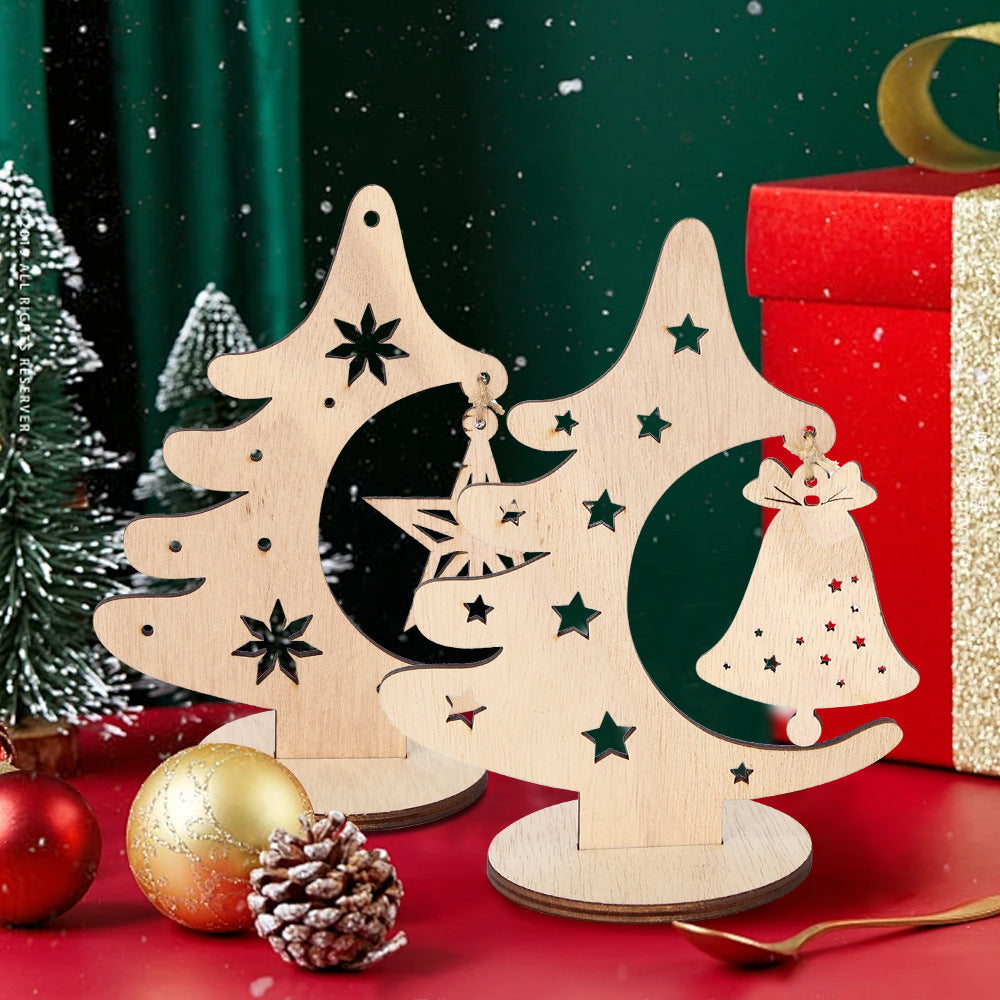 DIY Christmas Tree Hollow Hanging Decoration Table Holiday Party