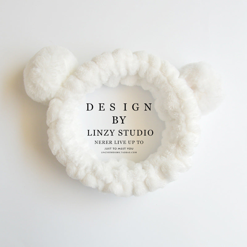 Cute Panda Ear Fleece Headband – Soft Makeup & Skincare Hair Wrap