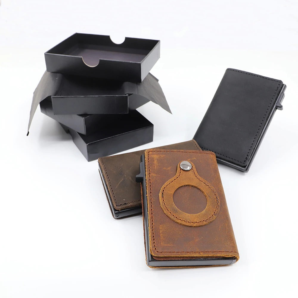 Minimalist Men's Wallet – Premium Genuine Leather Card Holder