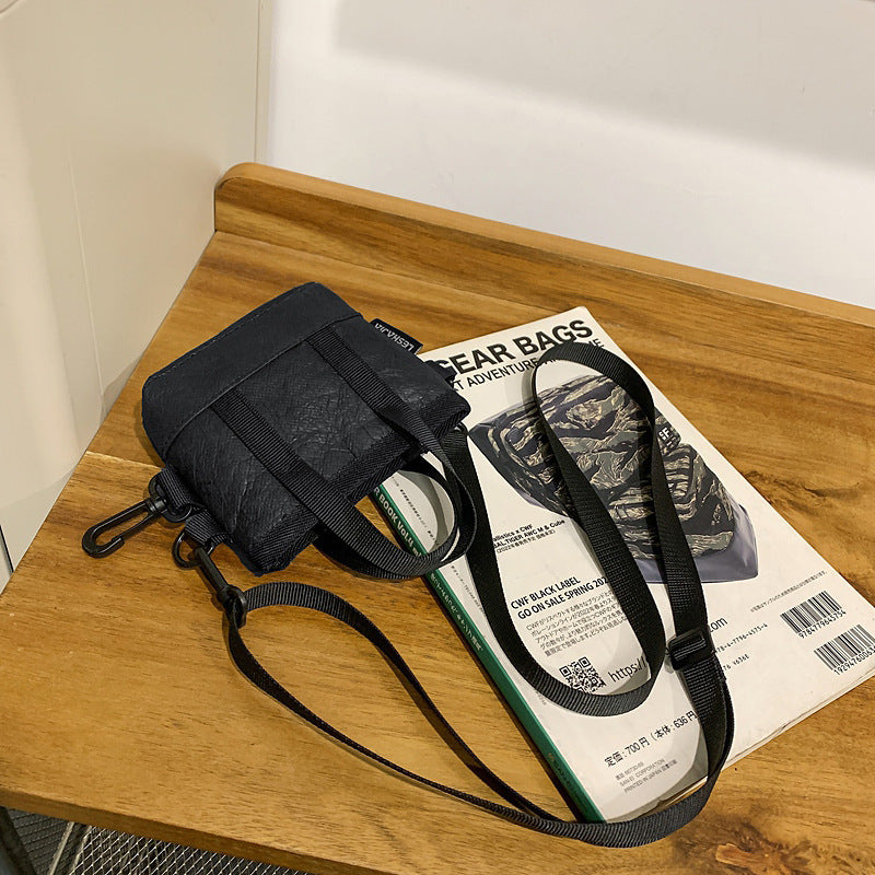 Unisex Tyvek Mini Tote Bag with Earphone Coin Pouch